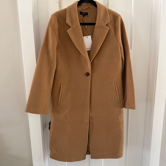 Quince Jackets & Blazers - Quince Wool Cashmere Classic Single-Breasted Coat Caramel Tan Small NWT